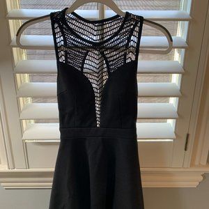 black netting dress